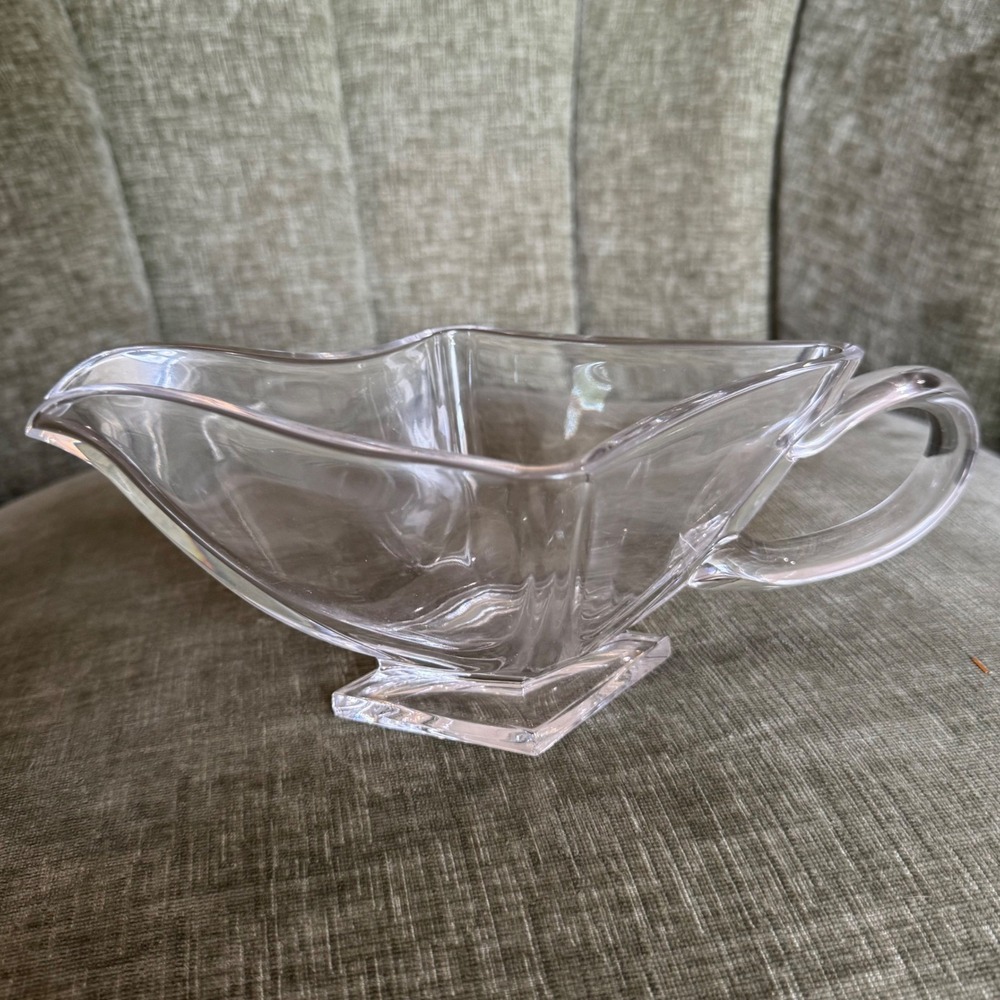 Marquis by Waterford Gravy Boat Clear Crystal Glass Serving Piece Tablewear